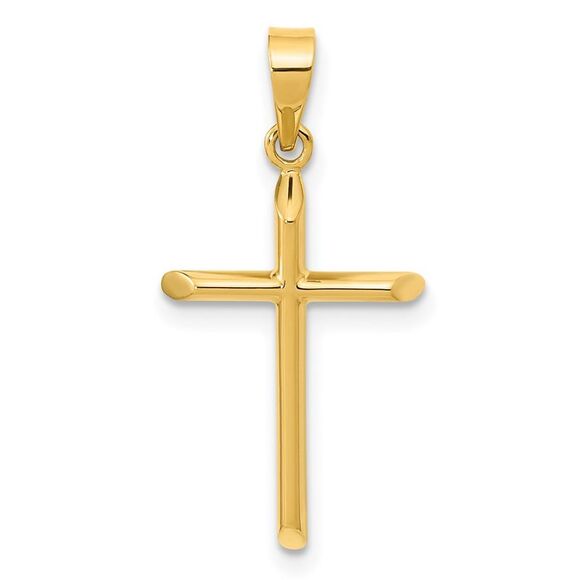 Kazi Luxury 14k Yellow Gold Polished Cross Pendant